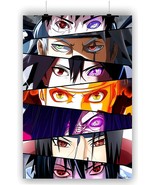 High Definition Naruto Eyes Superhero Jujutsu Manga Anime Poster -Non To... - £17.82 GBP
