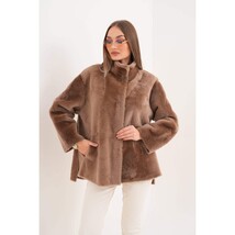 Vinci The Belluna Camel Reversible Shearling Women Jacket image 15