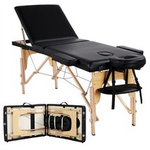 84&quot; L Massage Table 3 Fold Adjustable Portable Facial Spa Salon Bed Tatt... - £136.03 GBP