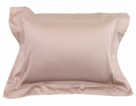 Yves Delorme Triomphe Taupe King Shams Pair Solid Sureau Cotton Sateen Paris NEW - £82.01 GBP