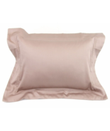 Yves Delorme Triomphe Taupe King Shams Pair Solid Sureau Cotton Sateen P... - £82.56 GBP