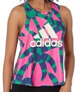 NEW Adidas X Farm Rio Tank Top Women Sz SMALL (HS1203) Pink Green Camp S... - $539.83 MXN