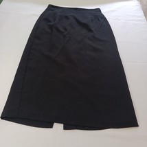 Briggs 727-D46 Women&#39;s Back Zipper &amp; Slit Pull-On Black Casual Skirt Size 14 - $14.23