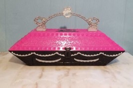 Monster High Empty Vampire Coffin Storage Case Pink/Black Doll Container - $14.34
