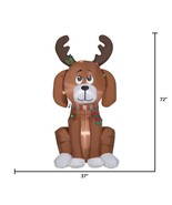 Holiday Time Puppy Dog with Light String Airblown Inflatable Yard Decor ... - £50.63 GBP