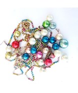 Miniature Lot Of Mercury Ornaments and Garland Multicolor Vintage - £23.41 GBP