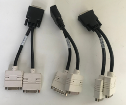 Pack of 3 HP/Dell Single DMS-59 to Dual DVI Y Splitter Video Cable H9361 - £14.54 GBP