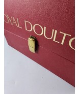 **EMPTY**Royal Doulton Maroon Figurine Hinged Latch Box **EMPTY BOX ONLY - $9.90