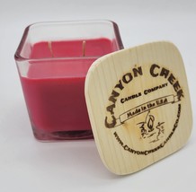 NEW Canyon Creek Candle Company 9oz Cube jar CINNABERRY scented Handmade - £15.66 GBP