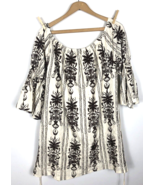 Urban Mangoz Dress Large Off Shoulder White Heavily Embroidered Ethnic T... - €33,84 EUR