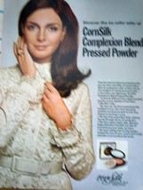 CornSilk Complexion Blend Pressed Powder Print Magazine Advertisement 1969 - £3.13 GBP