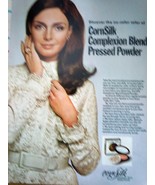 CornSilk Complexion Blend Pressed Powder Print Magazine Advertisement 1969 - £3.11 GBP