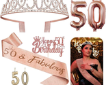 50Th Birthday Decorations for Her - 5Pcs Gifts Including 50Th Tiara Crow... - $20.88