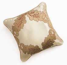 Gold Damask Pillow By Bond Street &quot;Essex&quot; Size: 16 X 16&quot; New Ship Free - £71.93 GBP