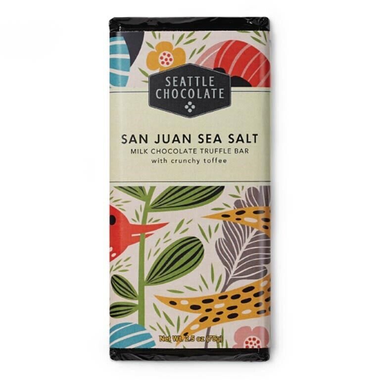 Seattle Chocolate San Juan Sea Salt Truffle Bar 2.5 Oz - $10.56