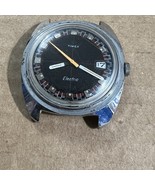 Timex Electric Watch (1971) black racing dial Working New Battery 36mm N... - €52,75 EUR