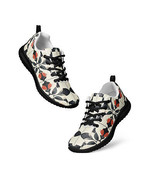 Designer Men’s Sneakers – Retro Bloom Mosaic Athletic Shoes, Casual &amp; Sp... - $65.99