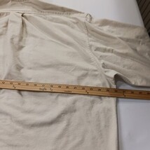 Vintage Eddie Bauer Men's Cream Heavyweight Cotton Long Sleeve Shirt Chest 52" image 4
