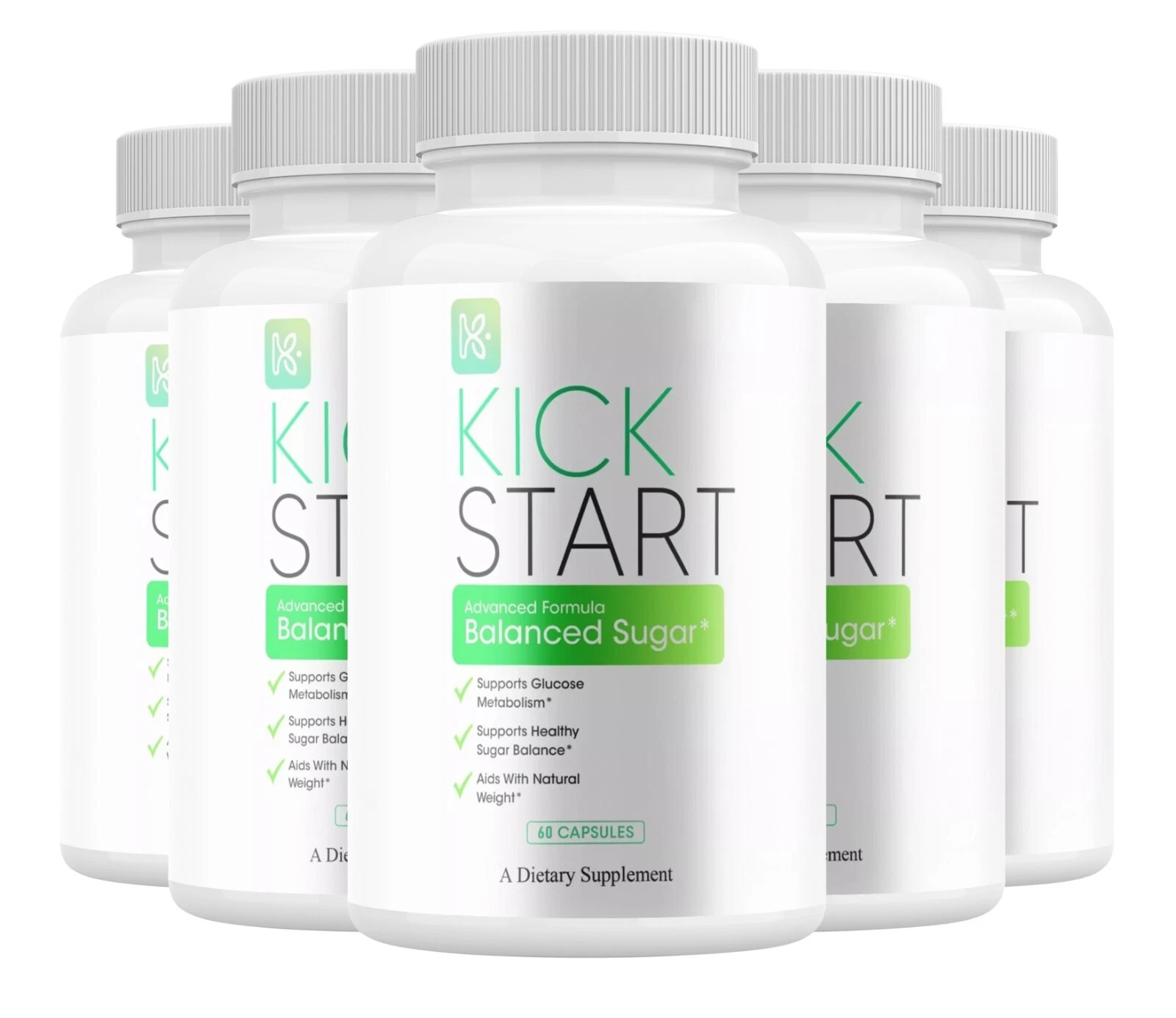 (5 Pack) Kick Start Blood Capsules, KickStart Balanced Sugar Supplement ... - $87.55