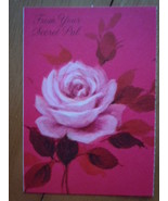 Vintage Red Rose From Your Secret Pal Greeting Card by Hallmark - £1.56 GBP