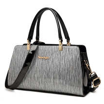 Trendy Mother Atmosphere Middle-aged Messenger Handbag Simple One-shoulder Leath - £71.91 GBP