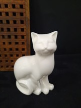 Cat Feline Bone China Art Deco Figurine from Unicorn Studio 7&quot;X 4&quot; White Quality - £36.56 GBP