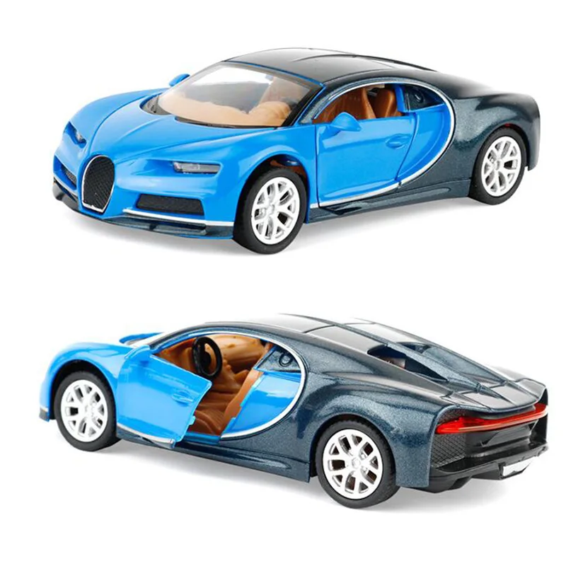 Play 1:32 Scale Toy Car Bugatti Chiron Metal Alloy Sports Car Diecasts Vehicles  - £28.77 GBP