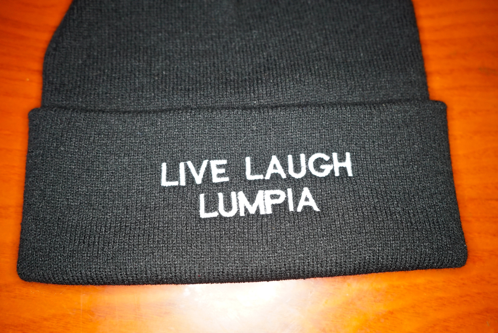 Live Laugh Lumpia, Filipino, Asian Eggroll, Foodie, Funny, Meme Beanie Hat - $29.00