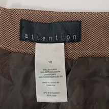 ATTENTION Women's Brown Cotton Rear Zip & Slit Pockets Pencil Skirt Size 10 image 7