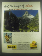 1954 Kodak Kodachrome film Ad - Add the magic of colour with Kodachrome film - $18.49