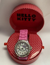 hello kitty watch Pink Band With Case MODEL  SIL-3419 - £14.64 GBP