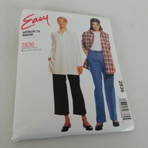 Easy Stitch N Save By Mccalls Sewing Pattern 2836 Women Shirt Pants Sz L-XL CUT - £4.75 GBP