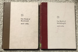 Lot 2 &quot;The World of&quot; Art books: Rembrandt 1606-1669 &amp; Michelangelo 1475-... - $14.25