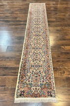 Karastan Runner Rug 2x12 Ivory Kirman #759 Floral Vintage Wool Runner Rare - £1,975.19 GBP