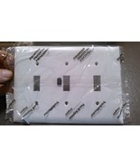 WHITE; 3 GANG LIGHT SWITCH COVER; UNBREAKABLE;LOT OF 10 - £19.12 GBP