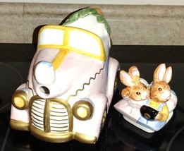 Vintage Ceramic Fitz &amp; Floyd Omnibus Easter Bunny Rabbit Easter Figural ... - $44.99