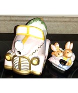 Vintage Ceramic Fitz &amp; Floyd Omnibus Easter Bunny Rabbit Easter Figural ... - $62.41 CAD
