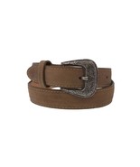 Kids Western Dress Belt Brown Smooth Overlay Leather Casual Size 20, 26, 28 - $19.99