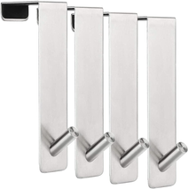Over the Door Hooks,(4 Pack) Wide 1-3/4&quot;(1.75 Inch)Fit Thick Door, Extended to 7 - £18.98 GBP