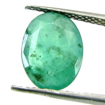 Certificato 2.70Ct Verde Naturale Smeraldo (Panna) Taglio Ovale Rashi Gemma - £33.21 GBP