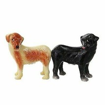 Attractives Dogs Ceramic Magnetic Salt and Pepper Shakers Set, Golden/Black - £13.58 GBP
