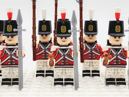 Napoleonic Wars British Fusilier &amp; NCO Soldiers 10Pcs Minifigure Sets Block Toys - £14.72 GBP