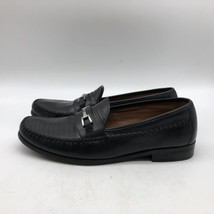 Domani Black Lizard Print Leather Horsebit Slip On Loafers Shoes Men&#39;s S... - $37.62