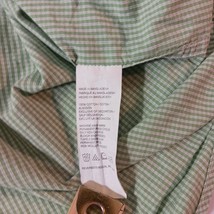 Izod Men's Cotton Green Check Stripe Button-Down Collar Long Sleeve Shirt Size M image 5
