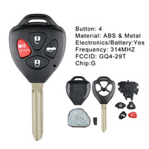 Replacement For Toyota 2010-2013 Corolla 2009-2016 Venza Remote Car Key ... - $28.49