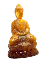 Ancient Amber Antique Natural Carved Chinese Amber Buddha - $787.05