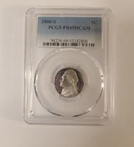 2000 S 5C Jefferson Nickel PCGS PR69DCAM - $12.19