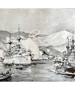 Christian Ships Surrender To Turks Cretan 1913 Plate Print 2 Page Histor... - €34,61 EUR