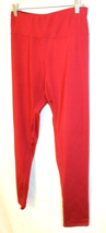 SHEIN JEGGINGS WOMAN SIZE LARGE RED SKINNY CRISS CROSS WAISTBAND YOGA PANT - $4.98