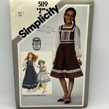 Gunne-Sax Simplicity Vintage Sewing Pattern Girls Sz 7 Dress Uncut #5119 - £13.81 GBP